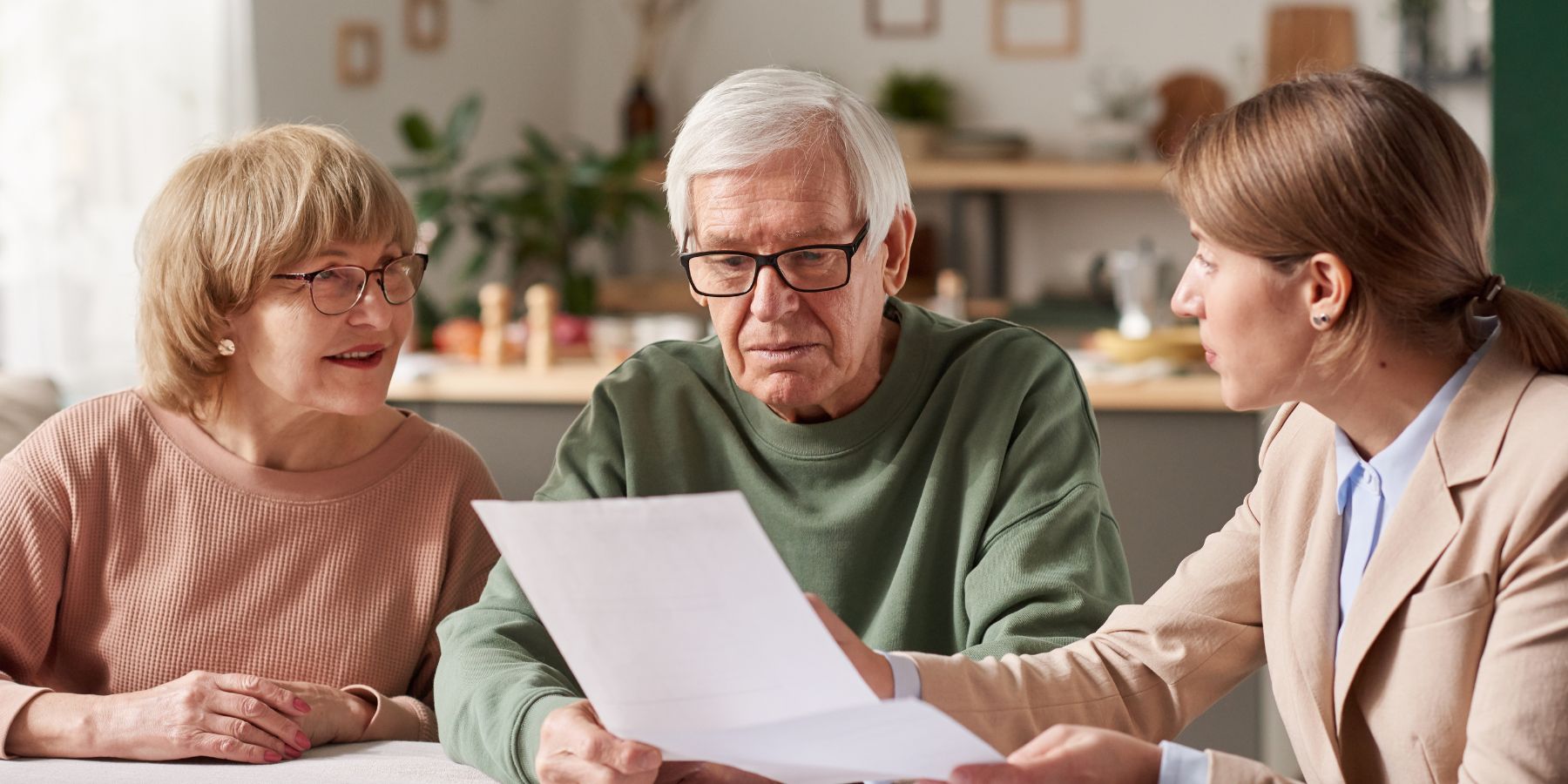 couple reviewing an estate planning document